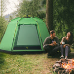 6 Person Camping Tent 2-tier Pop-up Tent With Doors And Bag