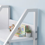 AIYAPLAY Kids Bookshelf And Toy Storage With 3-tier Sling Book Rack, White