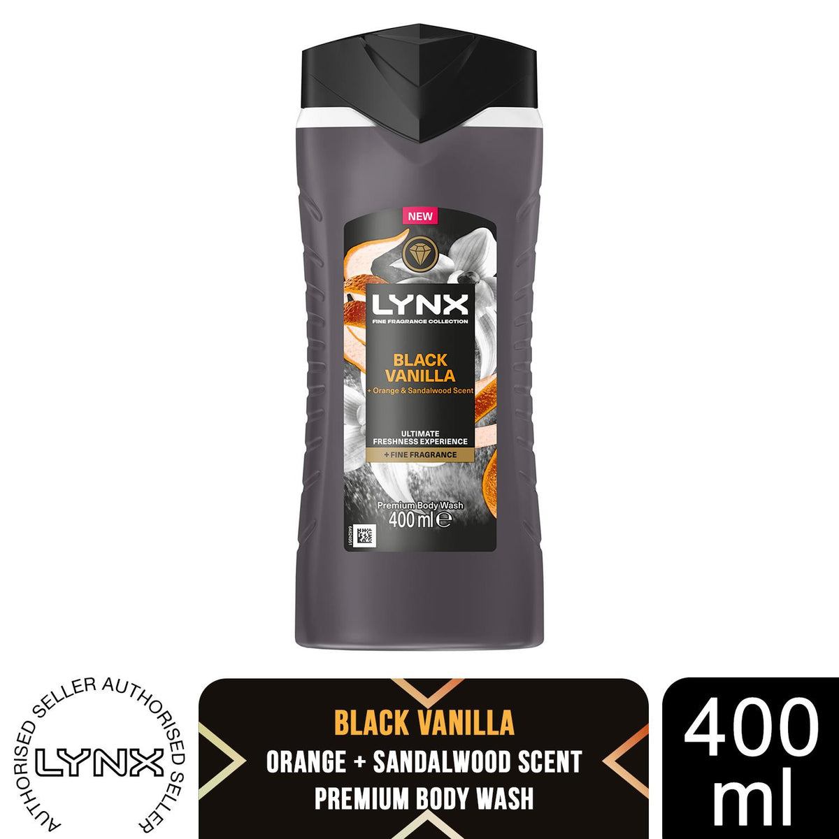 Black Vanilla Body Wash With 12hrs Of Freshness For Men, 400ml | Set of 3