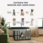 Dog Whelping Box W/ Washable Whelping Pad, Windproof Cloth, Black