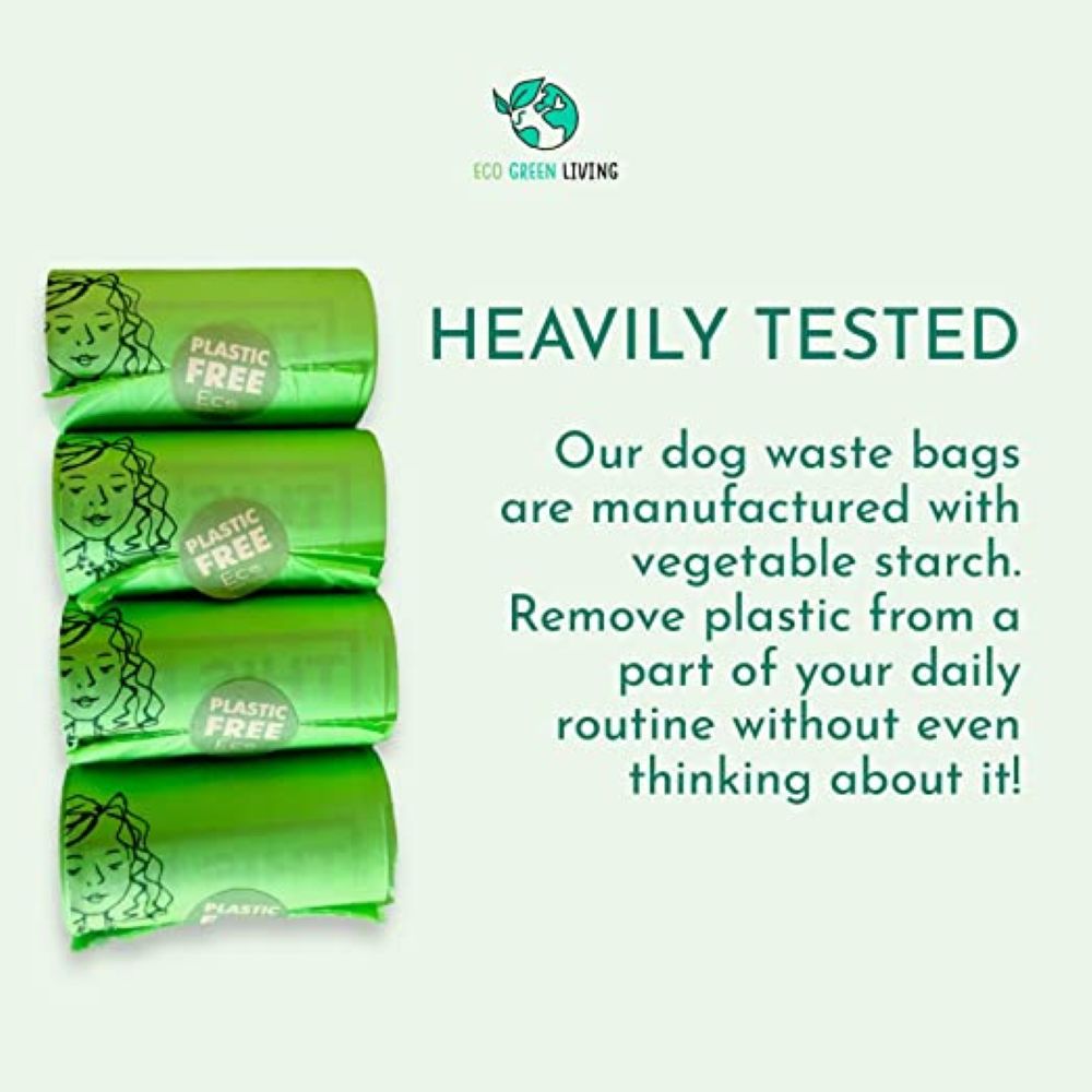 Compostable Dog Waste Bags - 4 X 4 Rolls Of 15 Bags - 240 Bags