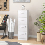4 Drawer File Cabinet Locking Filing Cabinet | White