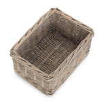 Small Wicker Grey Wash Storage Tray | Small | Gray