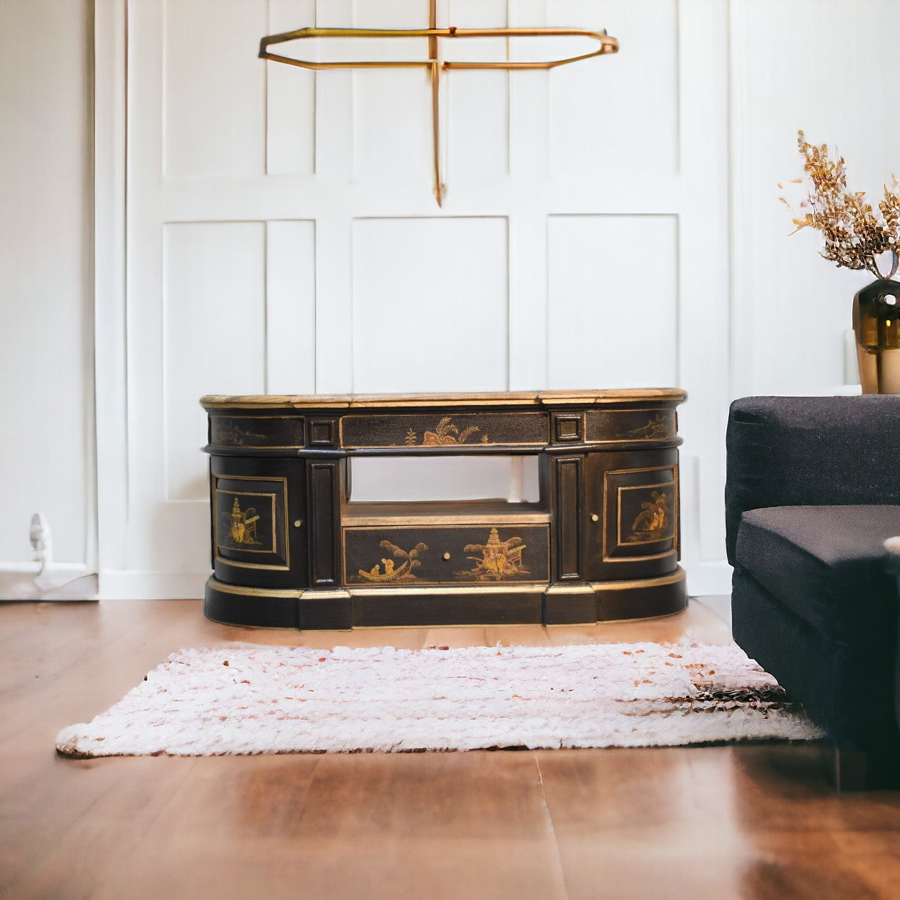 Solid Wood Oriental 2 Door Media Unit