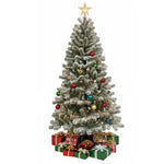 6ft Premium Snow Filled Grand Fir Full Artificial Christmas Tree 1000 Branch Tips