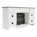 Electric Fireplace Suite, Black Fire With White Tv Stand Surround, Timer & Remote Control