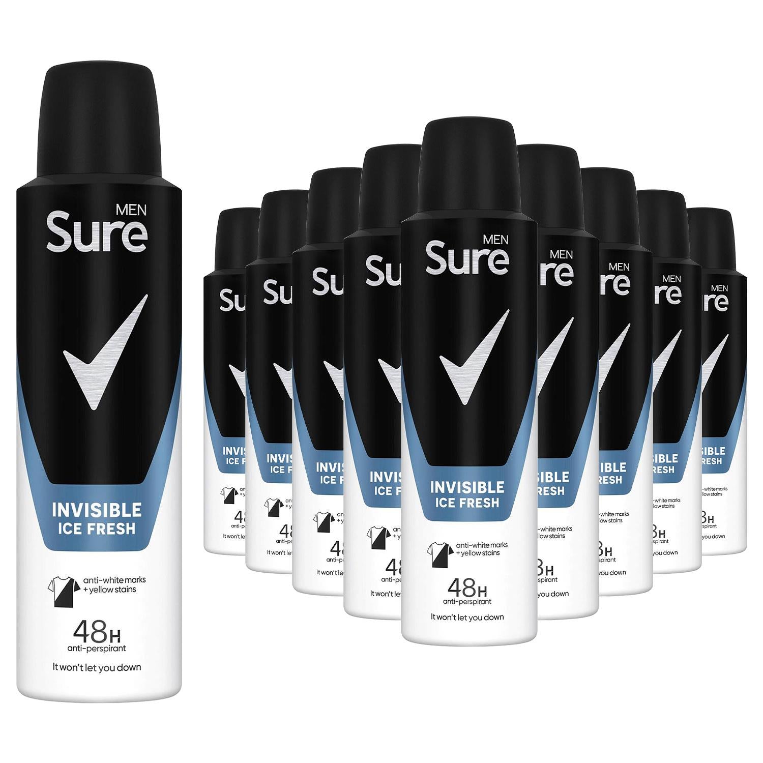 Multi Pack Alcohol Free Men Motion Sense Body Spray Deodorant, 250ml, 12pk | One Size