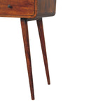 Artisan Furniture Solid Wood Triple Curved Chestnut Console Table