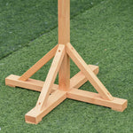 Pawhut Wooden Bird Feeder W/ Cross-shaped Support Feet Weather Resistant Roof