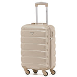 55x35x20cm Lightweight 4 Wheel Cabin Carry On Suitcase Overhead Case Approved For 100+ Airlines With Integrated Tsa Lock | 55 x 35 x 20cm | Champagne