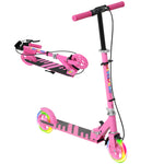Scooter For Kids, Folding Light Up Kick Scooter With Adjustable Handle | Pink