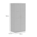 Wardrobe For Bedroom, Double Wardrobe With Hanging Rail | One Size
