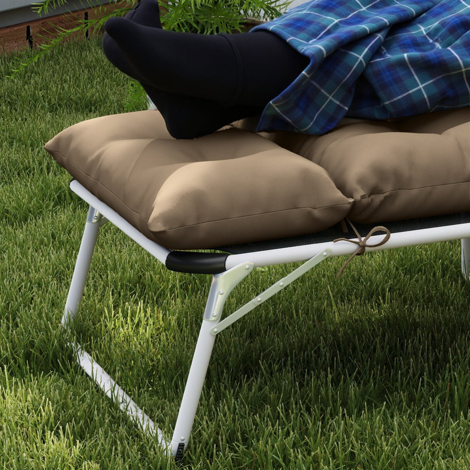 Sun Lounger Cushion Only, Garden Lounge Chair Cushion | Khaki