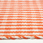 Cotton Gingham Check Rug Hand Woven | 200cm | Orange