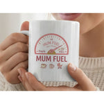 Dyzi Mom Fuel Coffee And Shopping Funny Quote Ceramic Mug White
