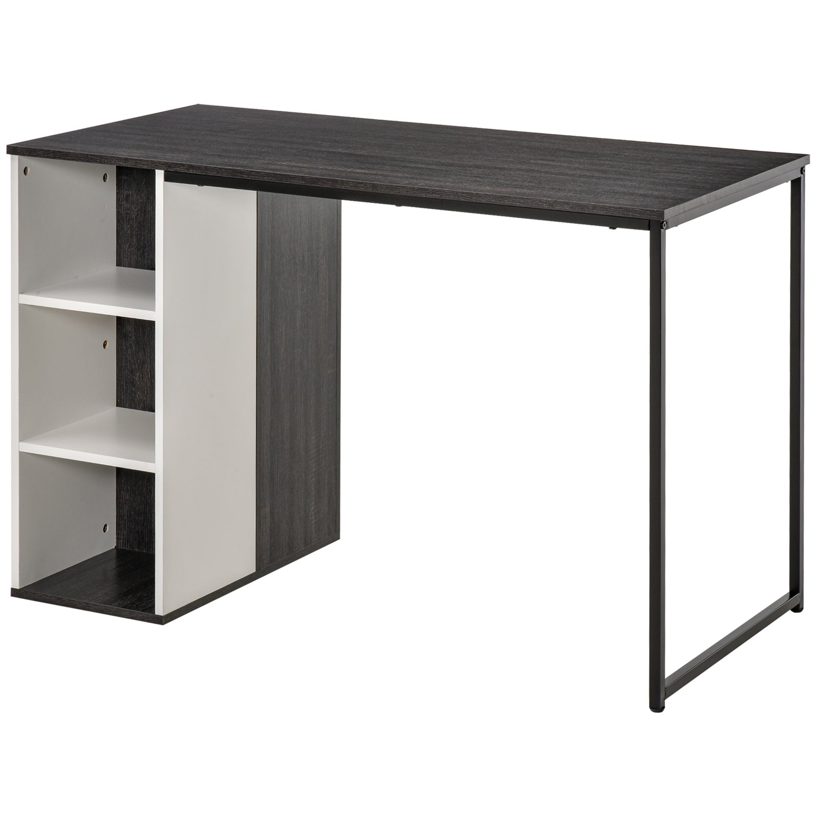 HOMCOM Home Office Computer Desk With Storage Shelves Writing Table