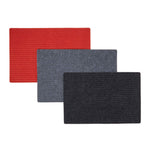 HOMESCAPES Set Of 3 Ribbed Door Mats, 40 X 60 Cm