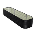240cm/320cm Large Oval Galvanized Raised Garden Bed Rust-resistant Metal Planter Box | Large | Anthracite