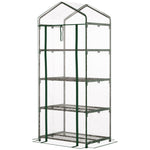 4-tier Portable Greenhouse W/ Pe Cover | Green