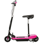 Folding Electric Scooter W/ Warning Bell, For Ages 4-14 | Pink