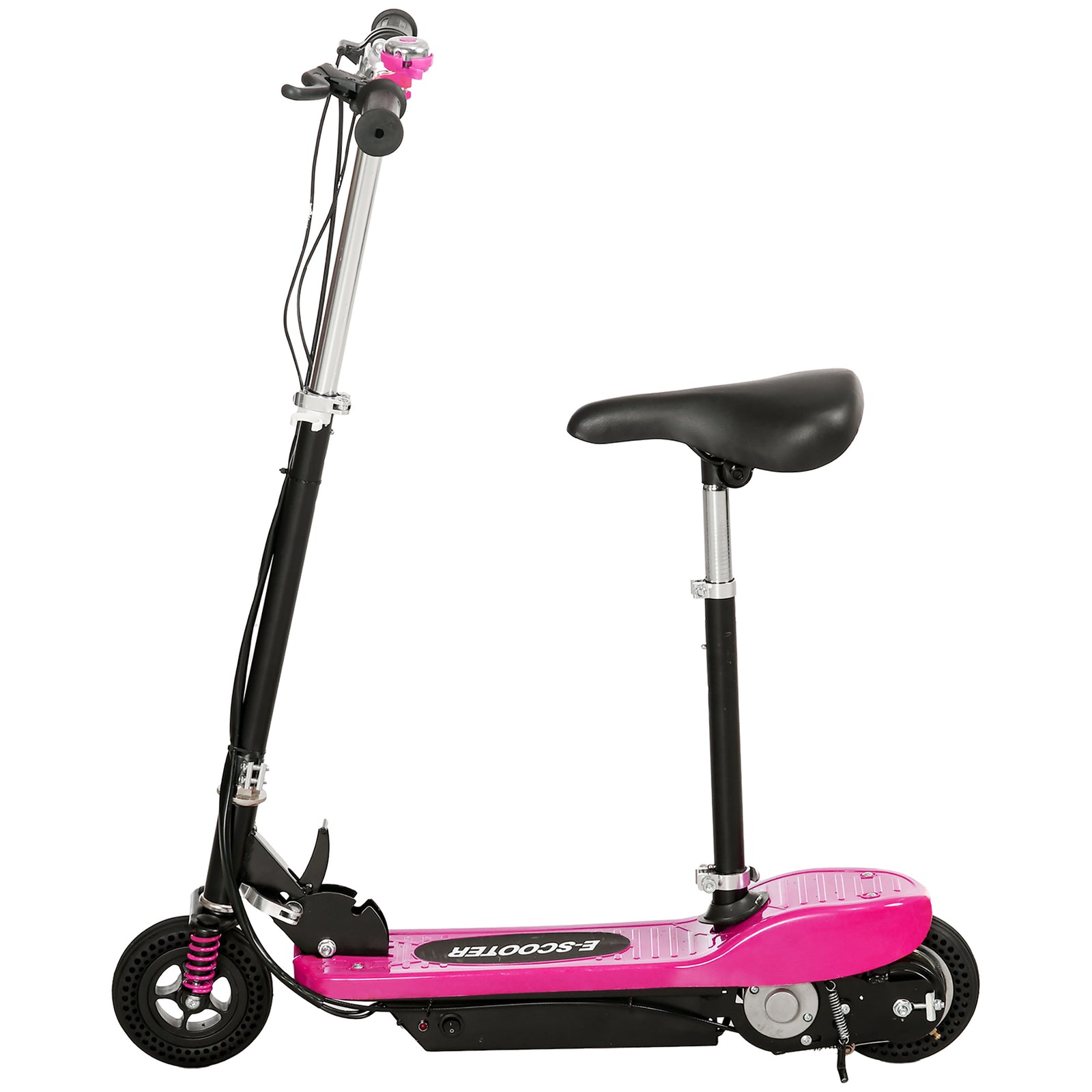 Folding Electric Scooter W/ Warning Bell, For Ages 4-14 | Pink