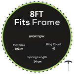 Trampoline Replacement Mat With Eight Rows Of Stitching | Green
