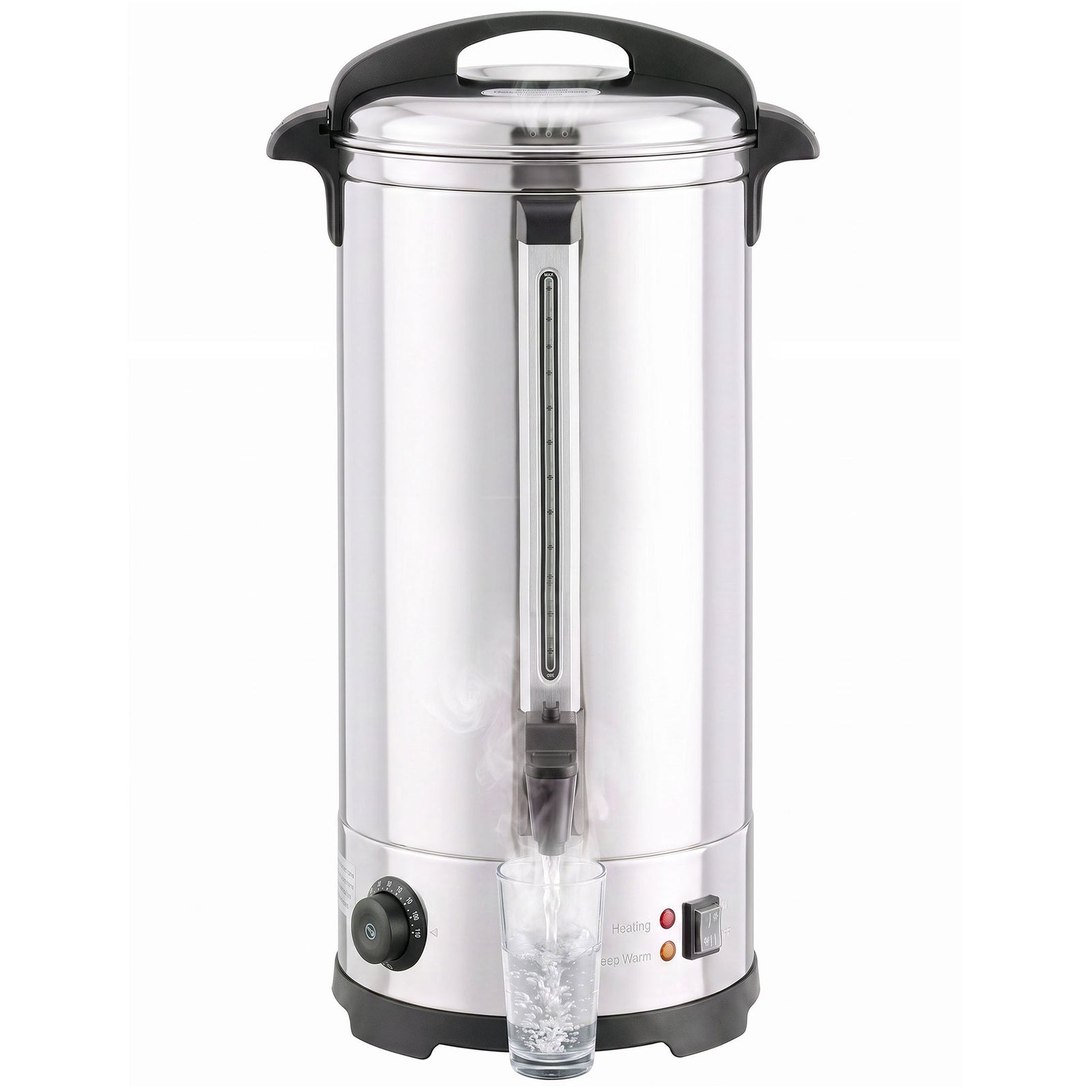Catering Urn, Stainless Steel Tea Urn With Keep Warm | 24l | Silver