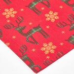 Red Reindeer Christmas Table Runner | 35cm x 180cm | Red