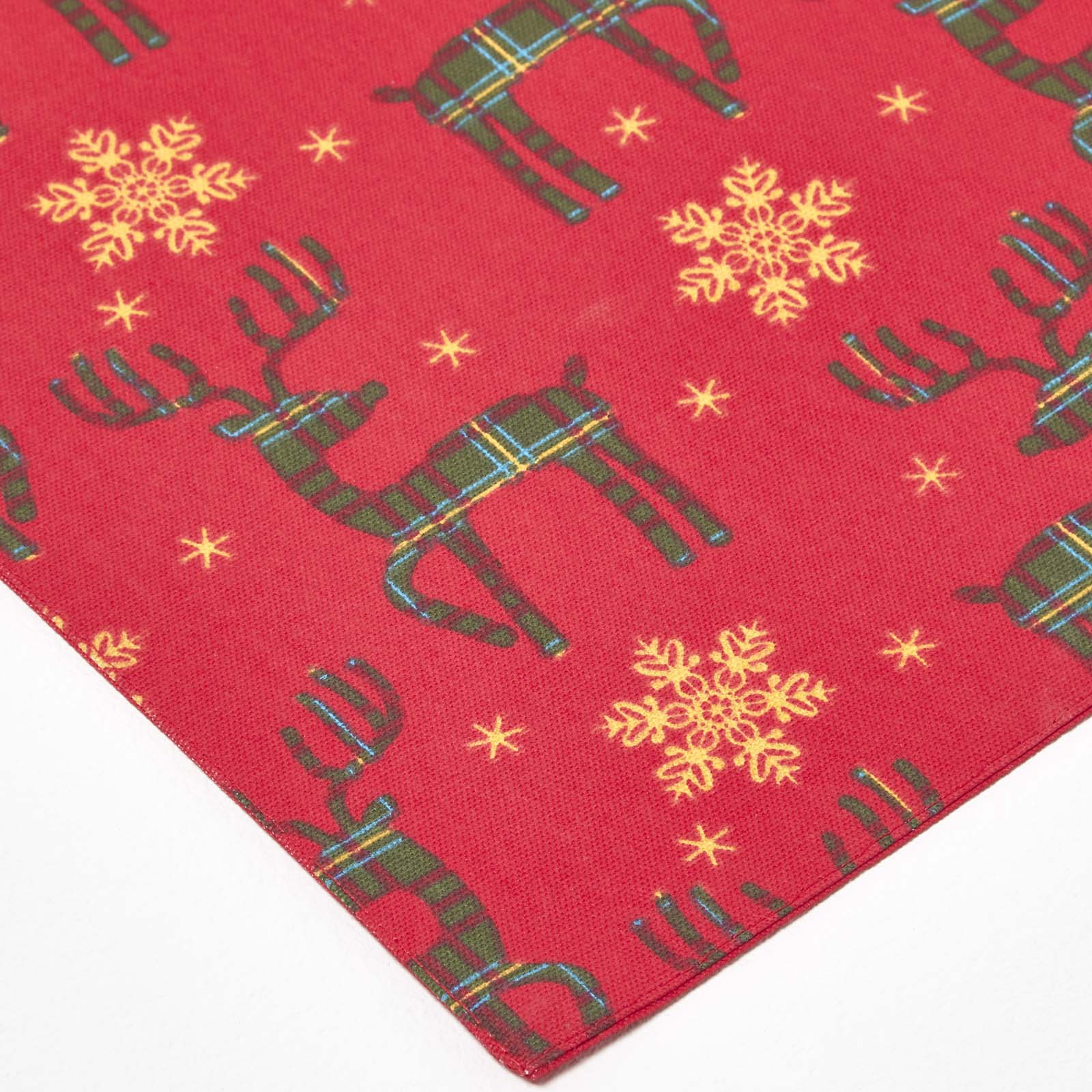 Red Reindeer Christmas Placemats, Set Of 4
