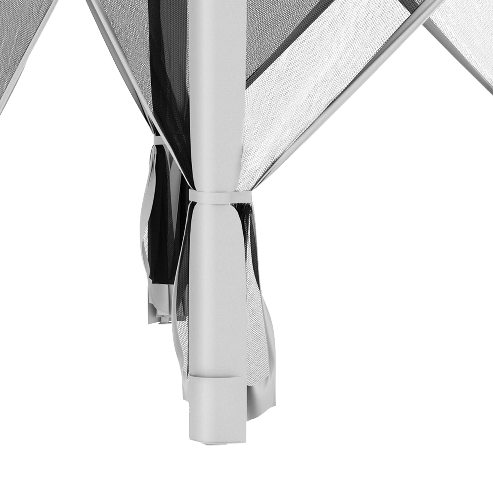 3.2m Pop Up Gazebo Hexagonal Canopy Tent Outdoor W/sidewalls | Light Slate Gray