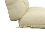 2pc Outdoor Seat Cushion With Backrest, Ties, For Garden | Beige