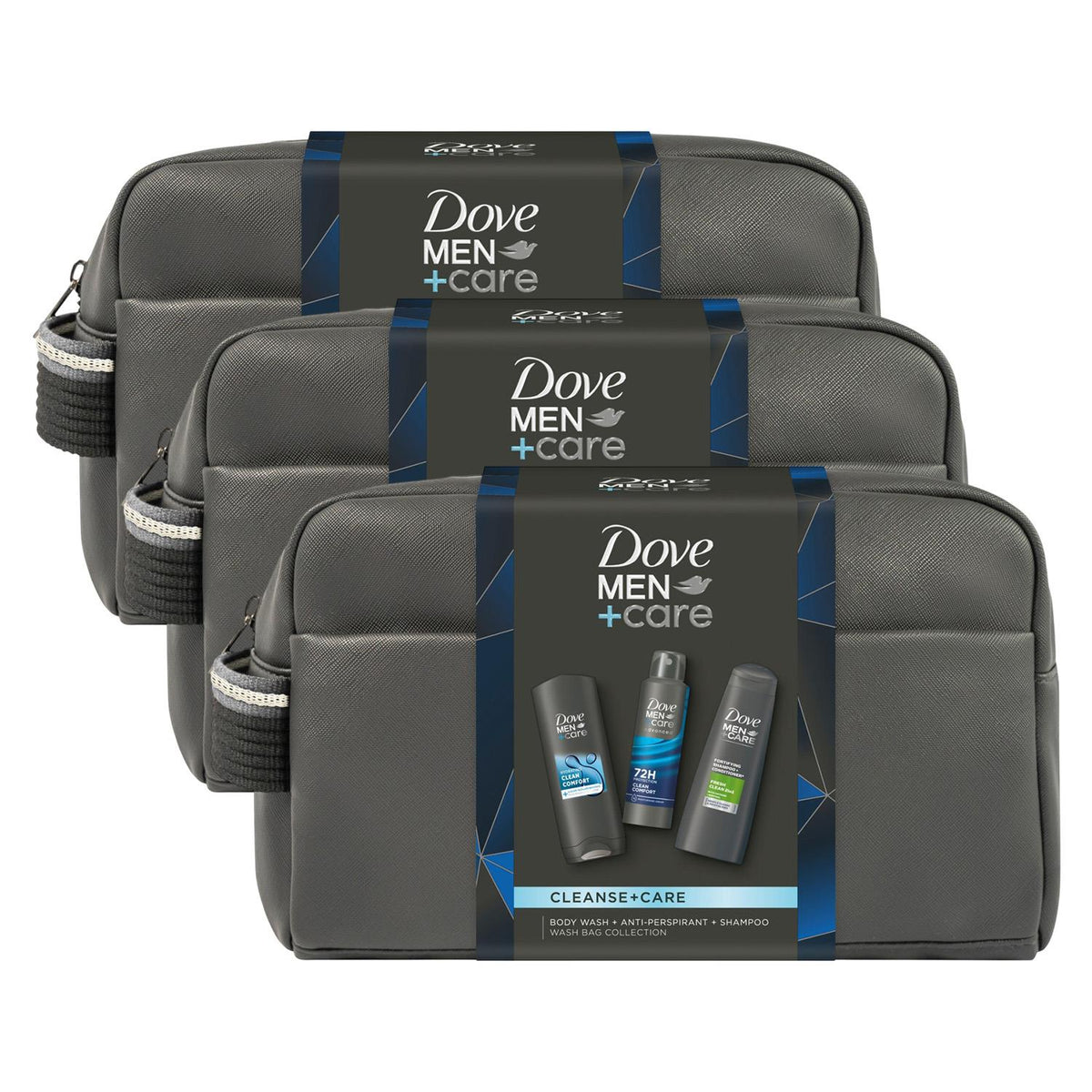 Cleanse And Care Washbag Collection Gift Set For Him, 3 Piece | Set of 3