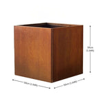 Pre Rusted Metal Planter Cube 50cm X 50cm