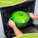 Cast Iron Dutch Oven Casserole Pot With Lid - 30cm (6.9l) | Green