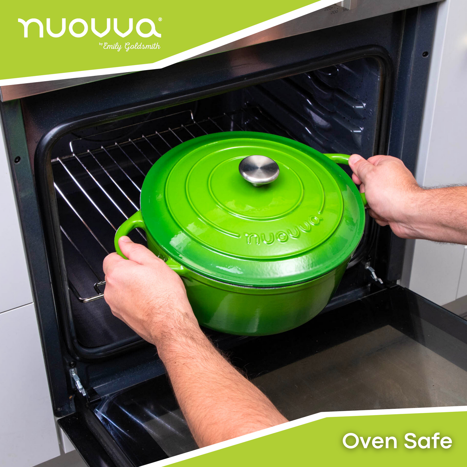 Cast Iron Dutch Oven Casserole Pot With Lid - 30cm (6.9l) | Green