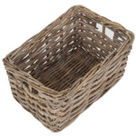 Rattan Rectangular Grey Rattan Storage Baskets | Medium | Gray
