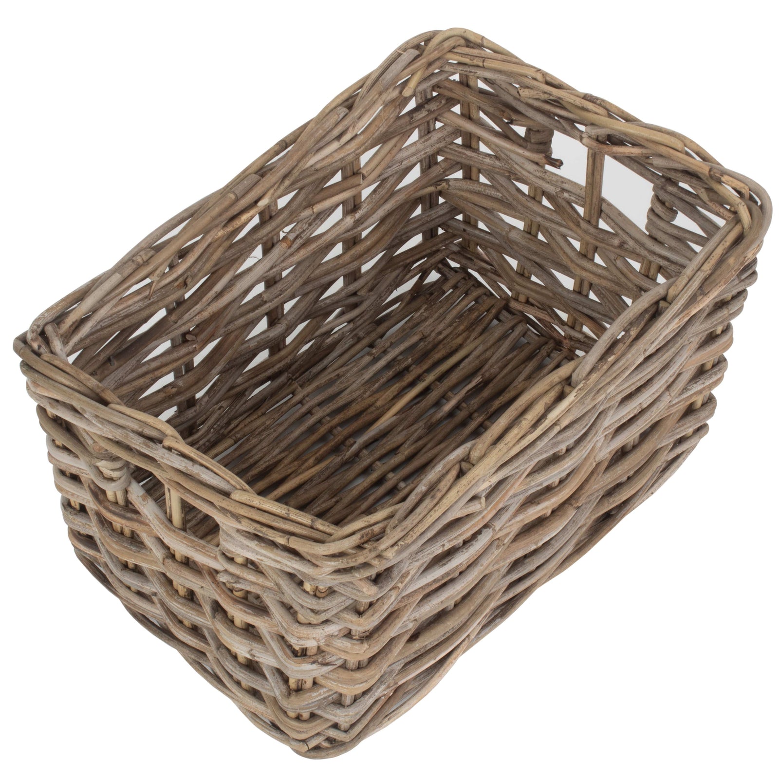 Rattan Rectangular Grey Rattan Storage Baskets | Medium | Gray