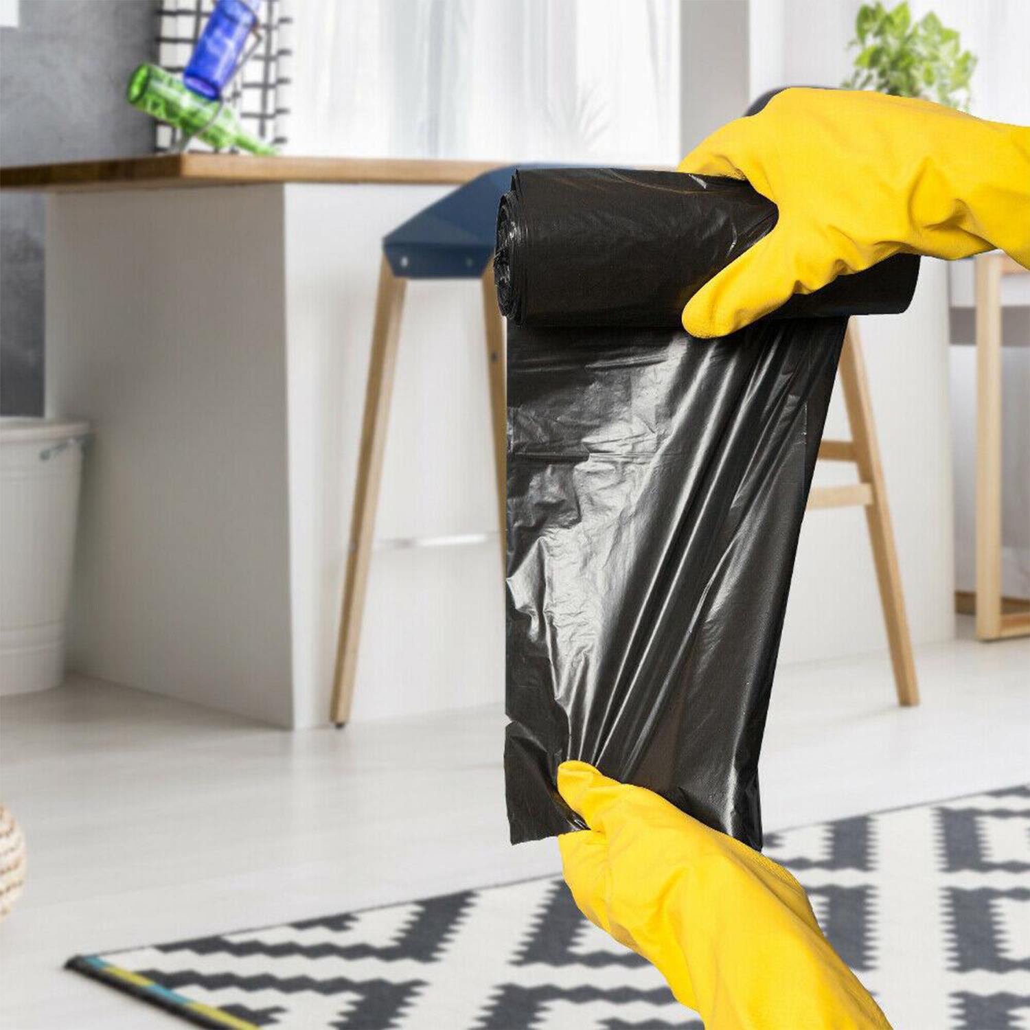 Tidyz 50 Black Refuse Sacks Bin Bags, 50l