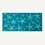 HOMESCAPES Blue Starfish 100% Recycled Cotton Beach Towel