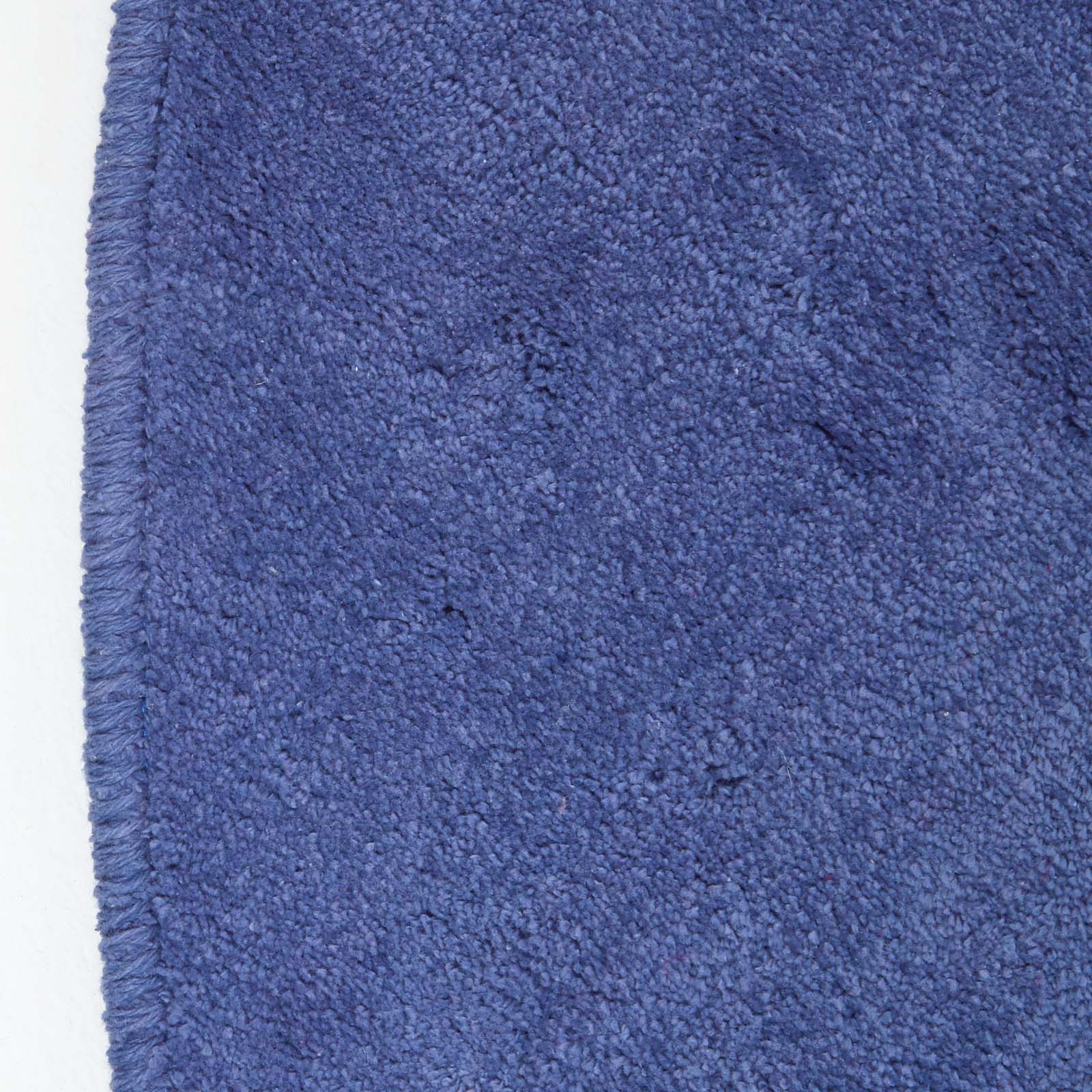 Hand Tufted Plain Cotton Large Round Rug | 70cm x 70cm | Blue