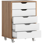 Mobile Filing Cabinet 5/7 Drawer File Cabinet With Wheels | Medium | Yellow
