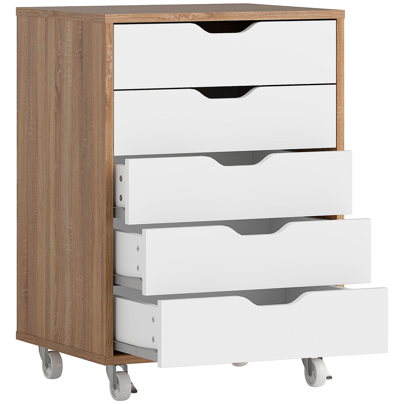 Mobile Filing Cabinet 5/7 Drawer File Cabinet With Wheels | Medium | Yellow