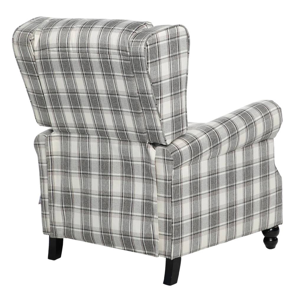 Elegant Wingback Recliner Armchair | Grey
