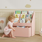 Kids Bookcase W/ 3 Tier Shelves, Drawer, For Bedroom, Nursery | Pink