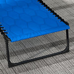 Foldable Sun Lounger Set W/ Padded Seat | Set-of-2 | Blue