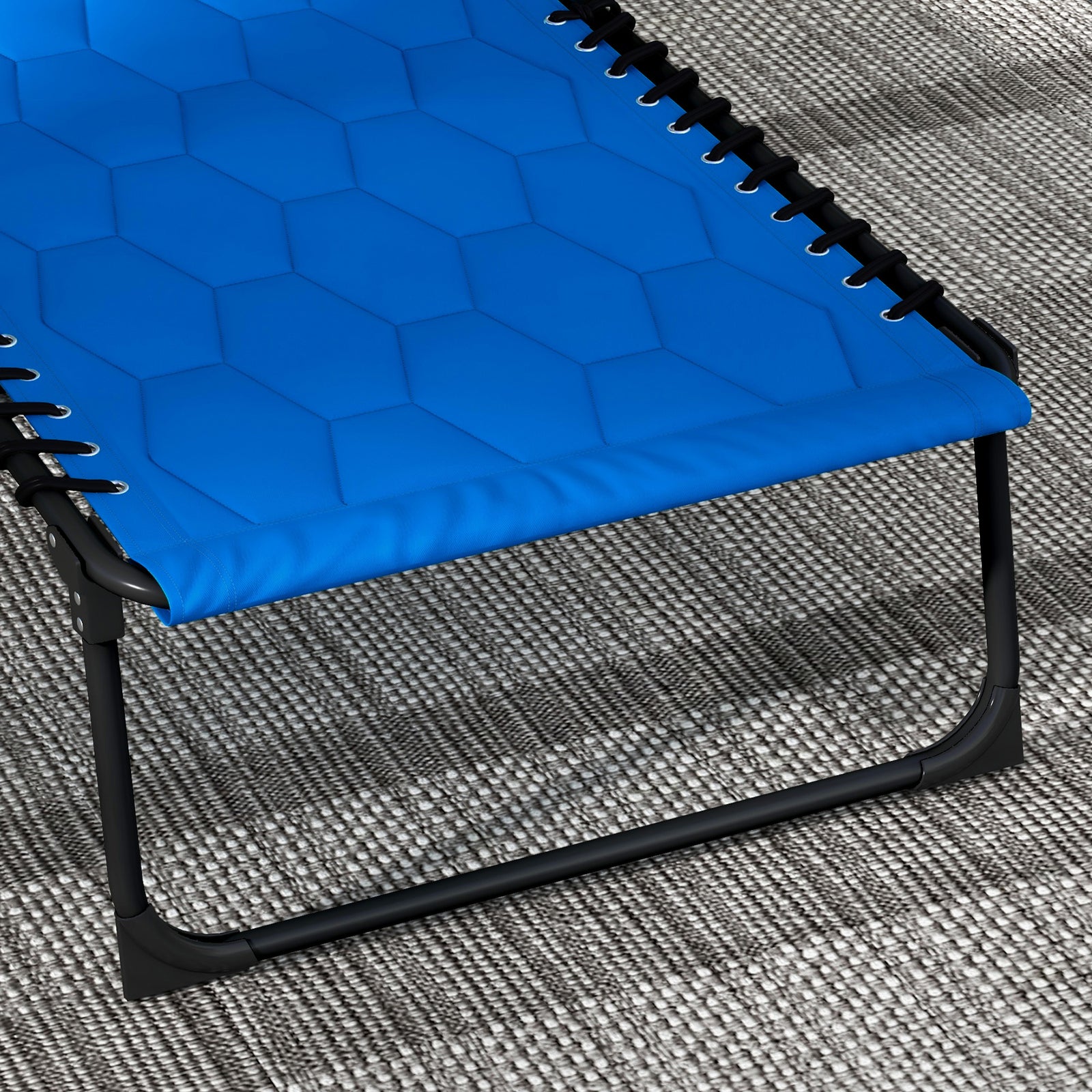 Foldable Sun Lounger Set W/ Padded Seat | Set-of-2 | Blue