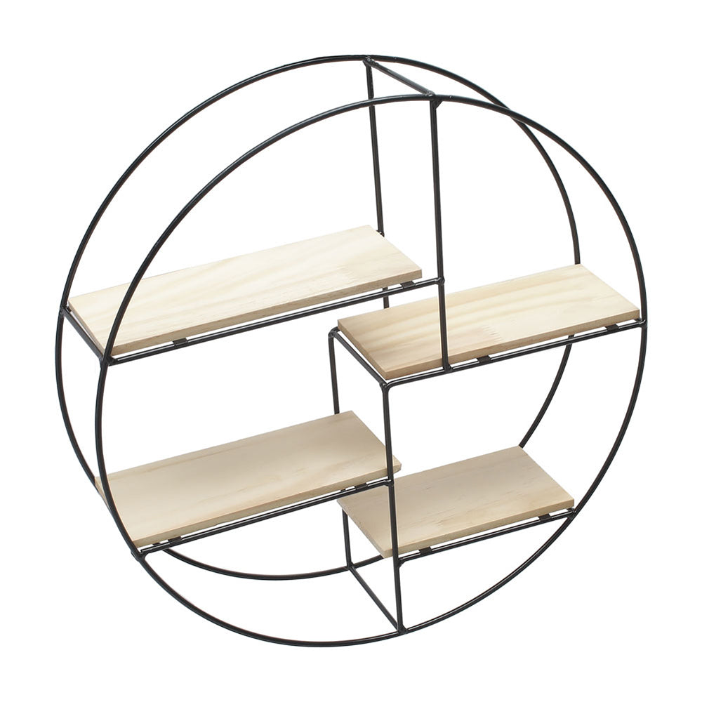 Modern Round Floating Decorative Wall Shelf