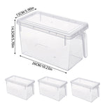 4pcs Clear Refrigerator Food Storage Container