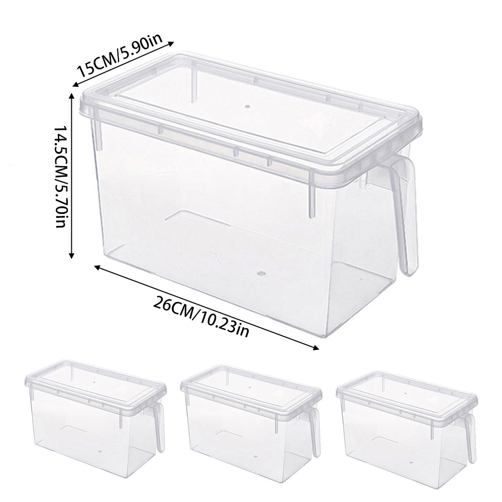 4pcs Clear Refrigerator Food Storage Container