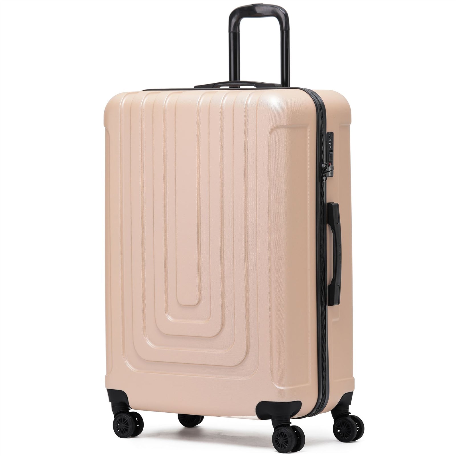 Large 30" Hard Shell Check In Suitcase 8 Spinner Wheels Hold Luggage | Large | Champagne